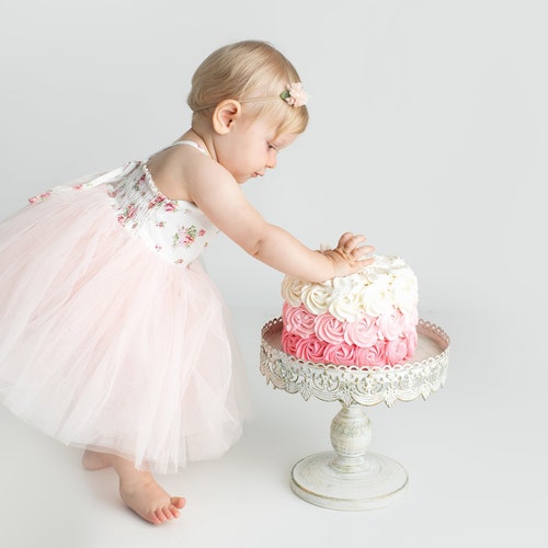 Baby Girl First Birthday Dress Cake Smash Outfit Girl Baby Etsy