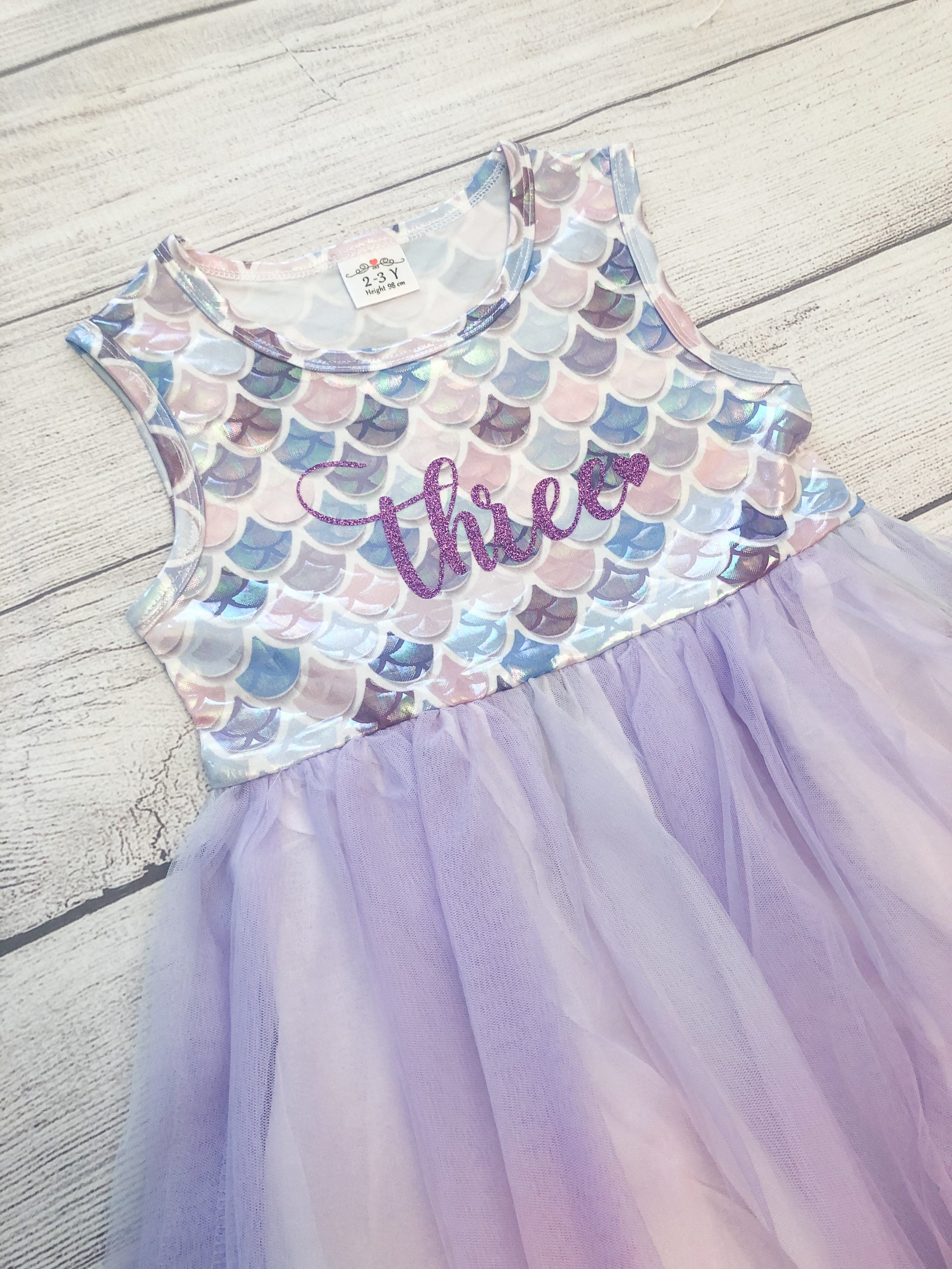 Mermaid Birthday Dress Toddler Dress Sleeveless Tutu Dress Etsy