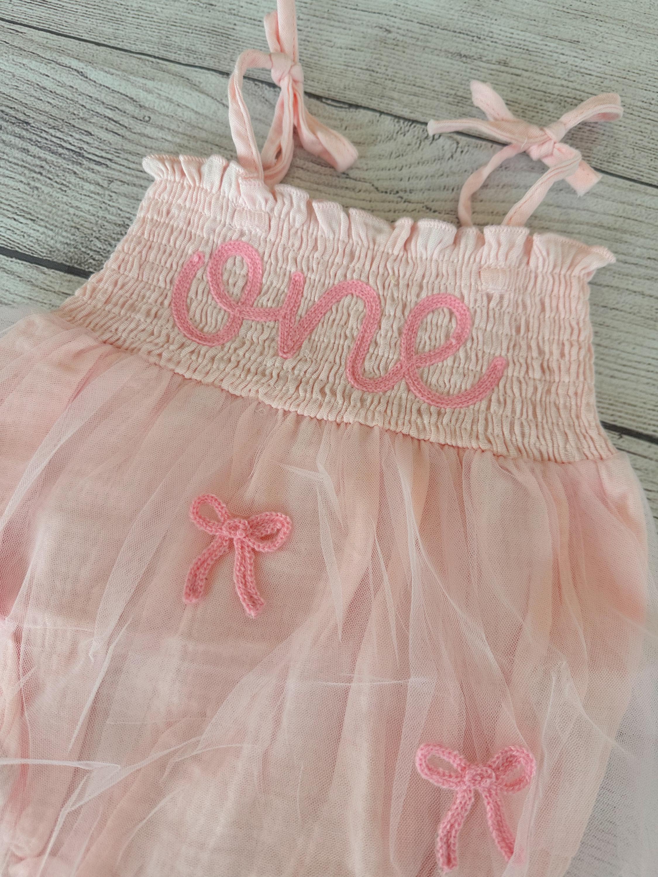 designer birthday dress Designer Ruffled Pearl Pink Tiered Tulle Kids Birthday Formal Dress