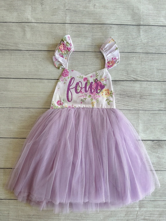 fourth birthday dress Un-Four-Gettable Birthday Outfit - FOUR- Lavender - Fourth Birthday Outfit -Unfourgettable birthday outfit