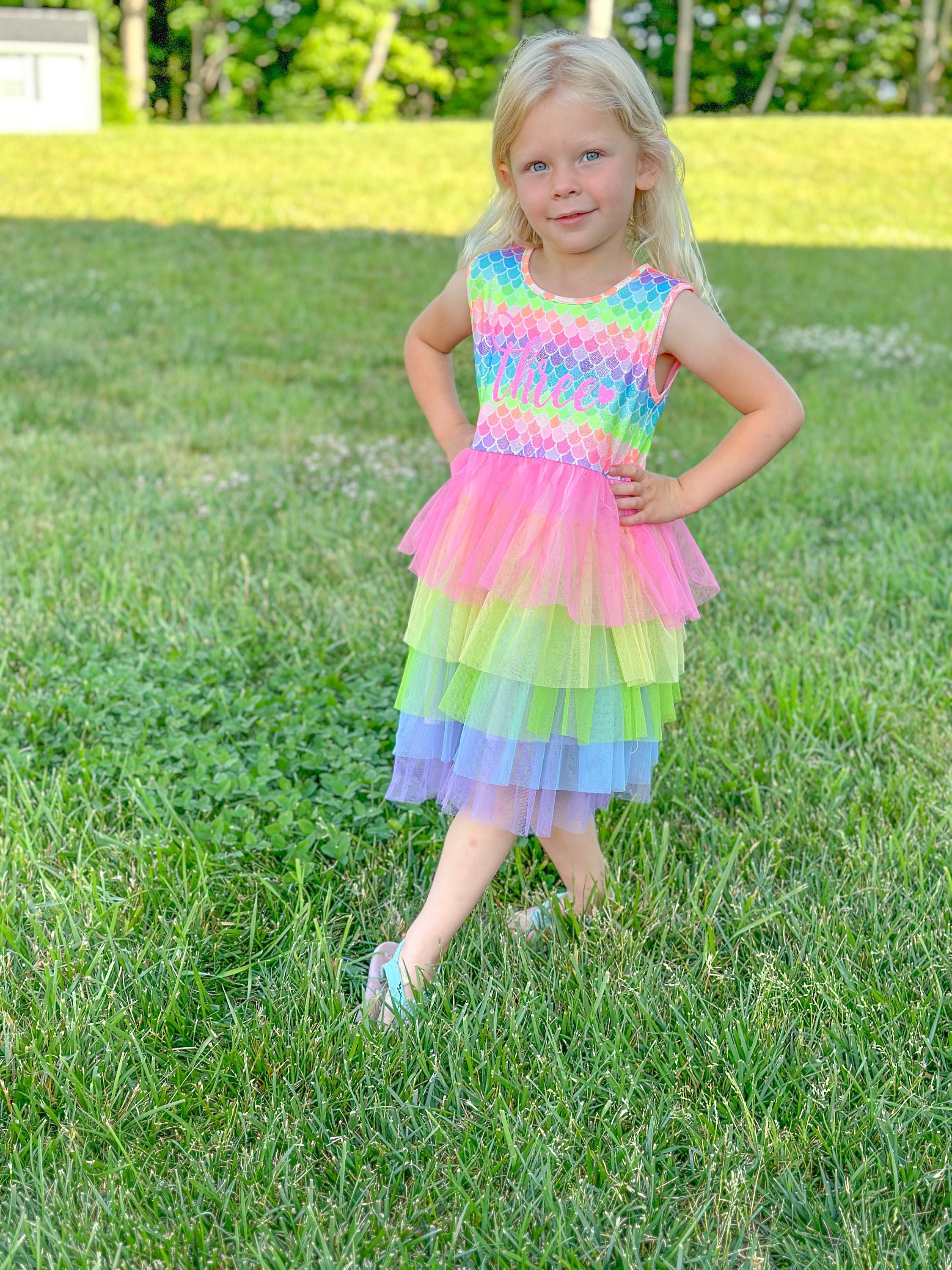 Neon Kids Dress - Etsy