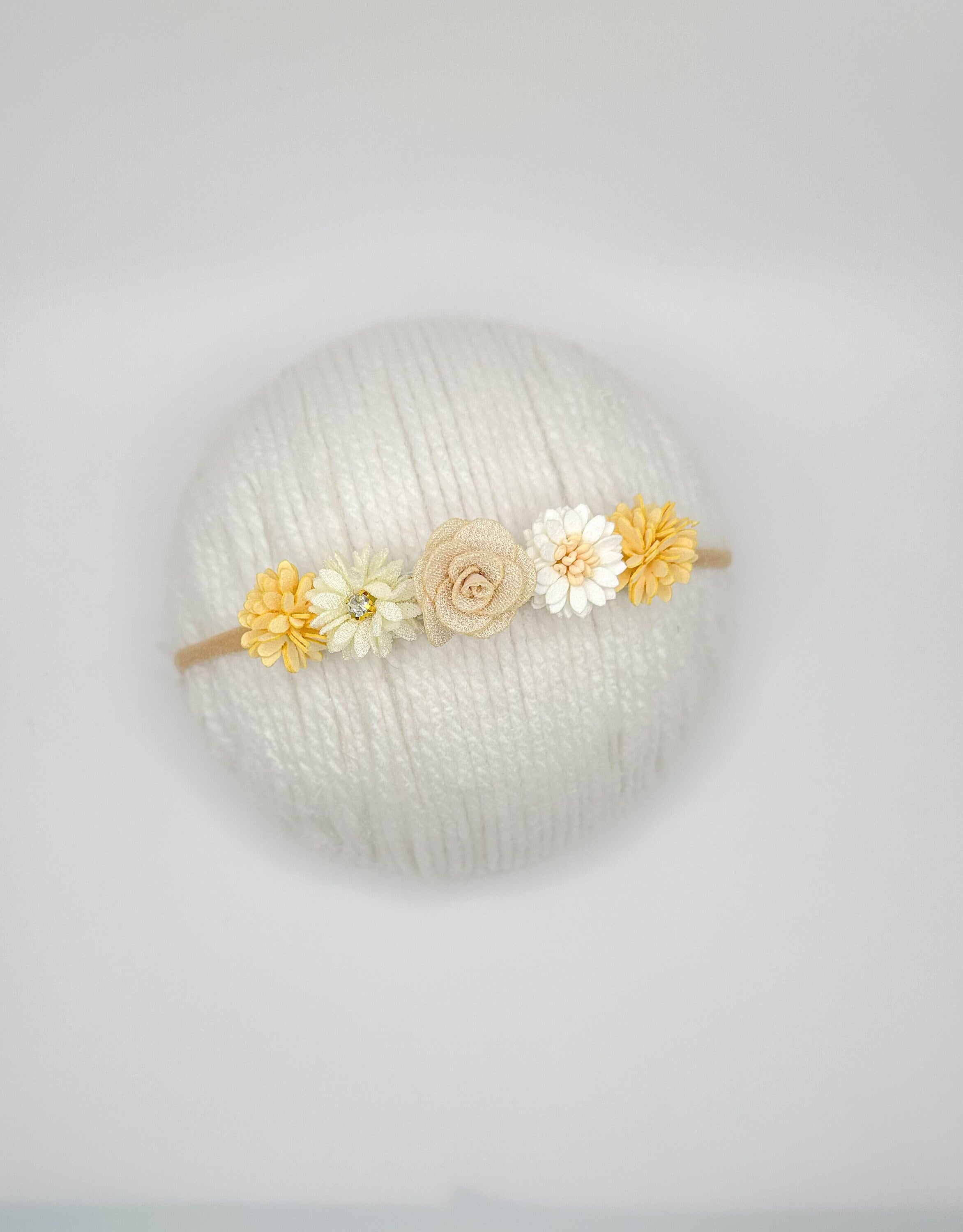 Cream Floral Handmade Headband WR62381_1081074.jpg main image 3