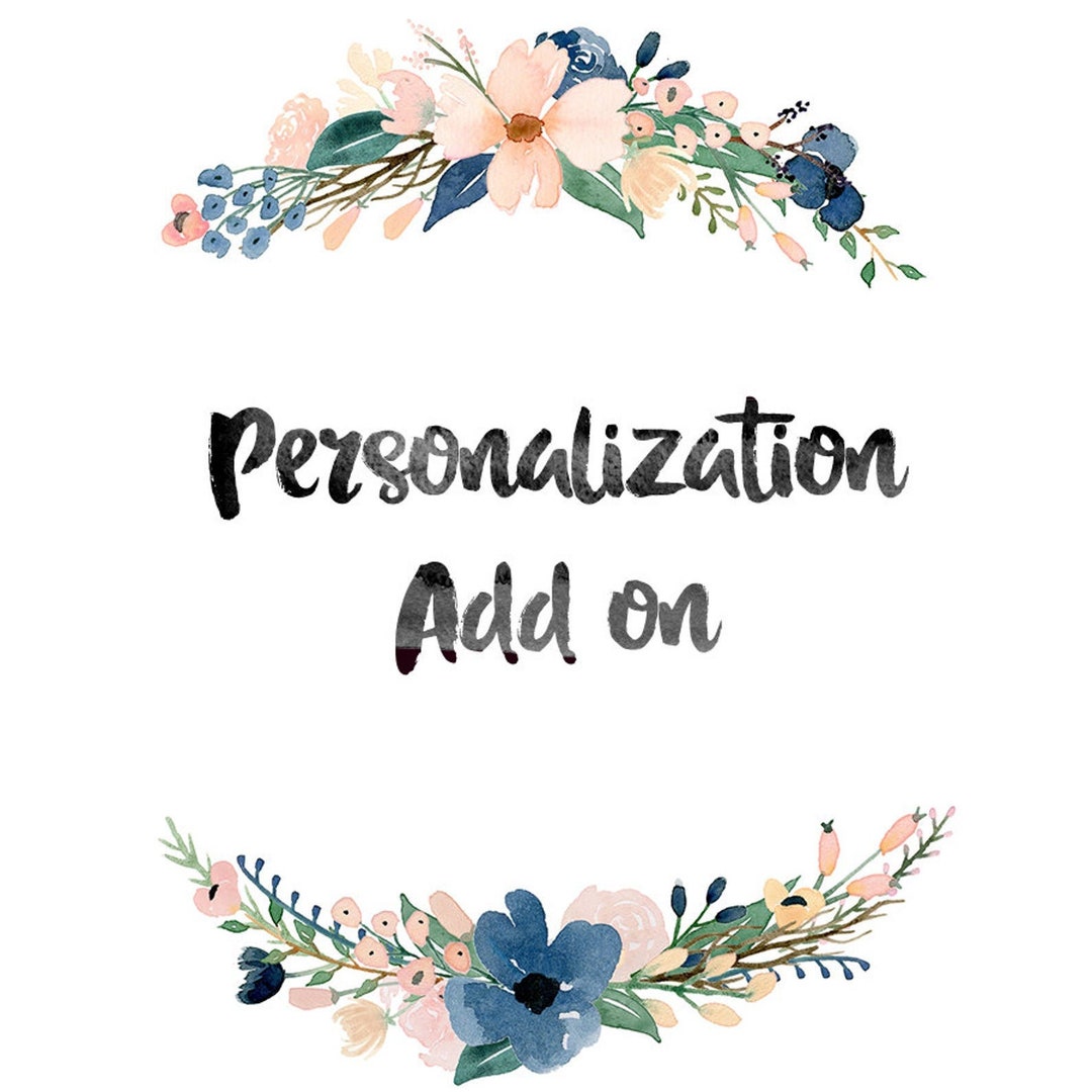 Personalization Add On - Etsy