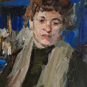 Retrato/Retrato da natureza. esboço para pintura.União Soviética,Esboço de pintura\antiguidades