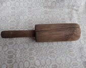 Vintage wooden rustic washing paddle, laundry wooden beater, vintage washing tool, vintage home decor