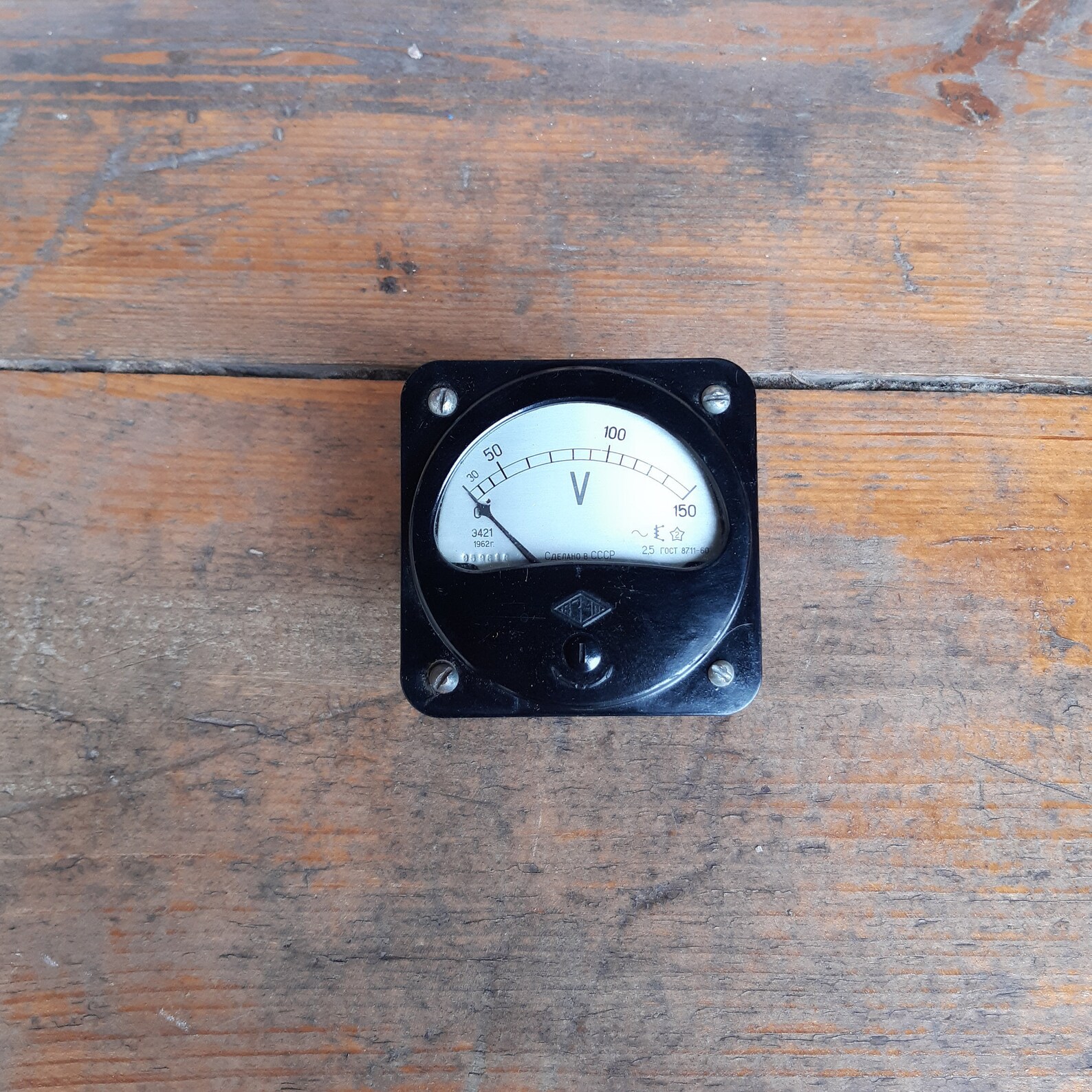Soviet Analog Voltmeter for AC, Vintage Voltmeter, 0-150 V Scale ...
