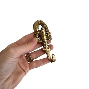 Vintage Massiv Messing Karabiner Wandhaken | Nautische Küsten Strand Haus Dekor