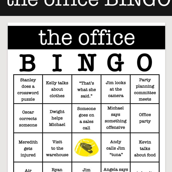 Office Bingo Etsy