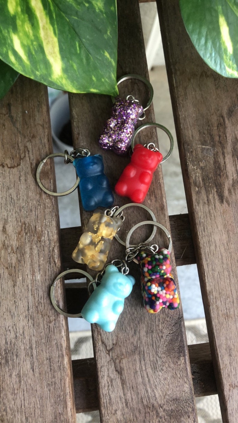 Gummy Bear Keychain Resin Keychain Etsy