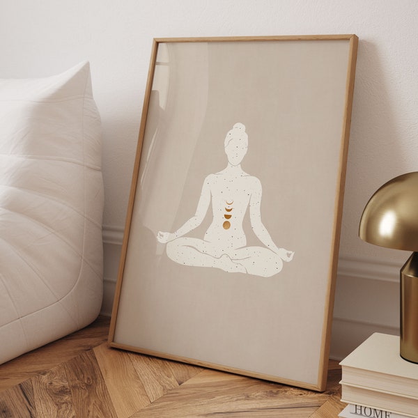 Yoga Wall Decor, Yoga Poster, Spiritual Art, Trendy Wall Art, Minimalist Posters