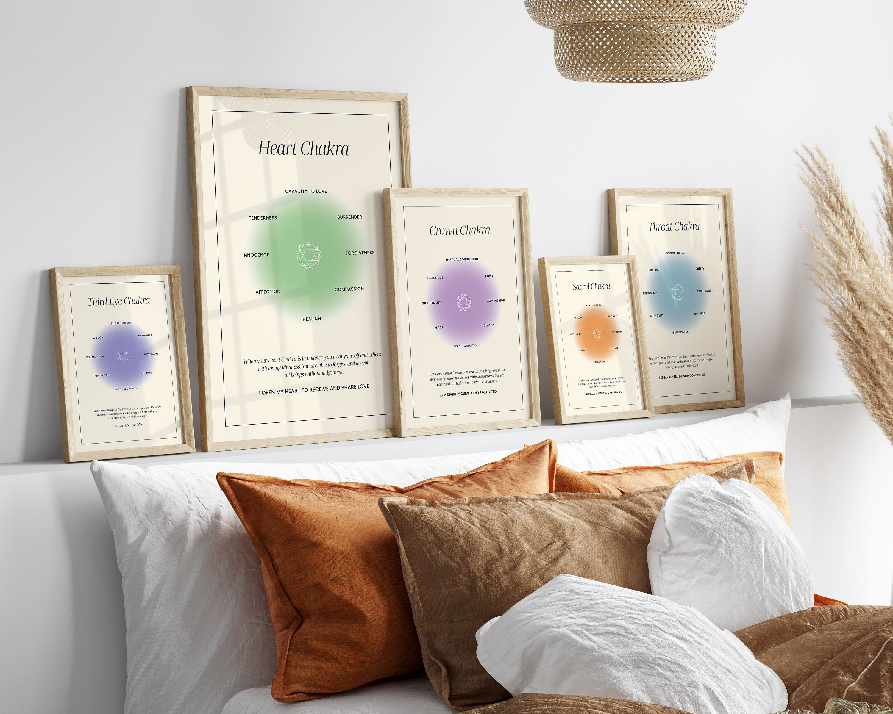 Chakra Poster, Chakra Print, Brow Chakra, Aura Poster, Aura Gradient ...