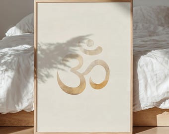 Om Symbol Wall Decor, Om Art, Om Wall Art, Zen Wall Mural, Zen Wall Art Aesthetic, Spiritual Decor, Yoga Home Decor Wall Hangings, Om Poster