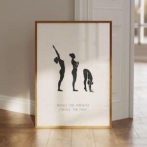 Cartaz com citação, cartaz de inspiração e expiração, cartaz de ioga, arte de parede de inspiração e expiração, arte para impressão, cartaz espiritual, cartaz de atenção plena