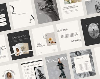 Instagram Templates Coaching, Social Media Kit Elegant, Instagram Portrait Post Templates, Canva Templates Instagram