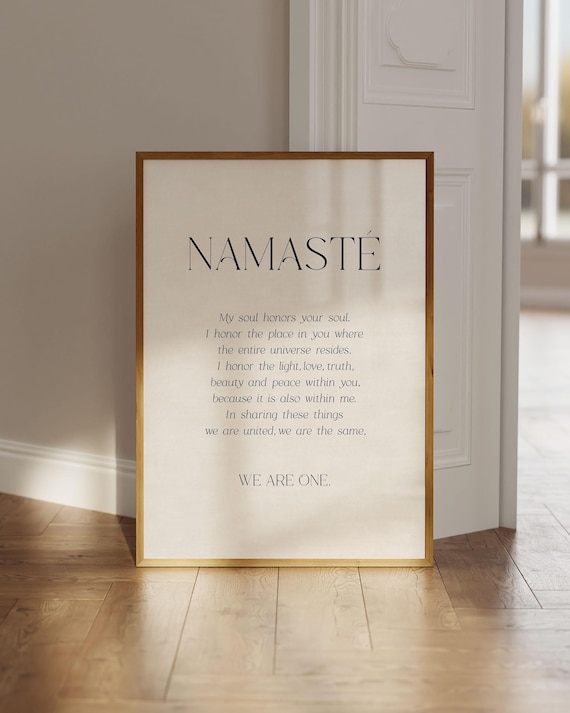 Namasté Poster, Yoga Wandbild, Yoga Geschenk, Spirituelle Poster, Yoga Studio Dekor, Meditation Poster, Yoga Deko