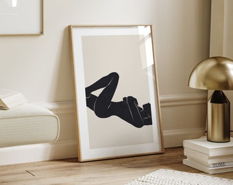 Female Body Posters, Abstract Female Body Wall Art, Female Form Art, Abstract Art