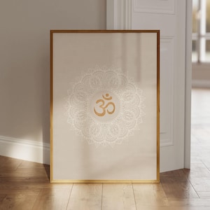 Meditation Om Poster, Yoga Kunstdruck, Buddhistische Wandkunst, Om Wandbild, Spirituelle Geschenke