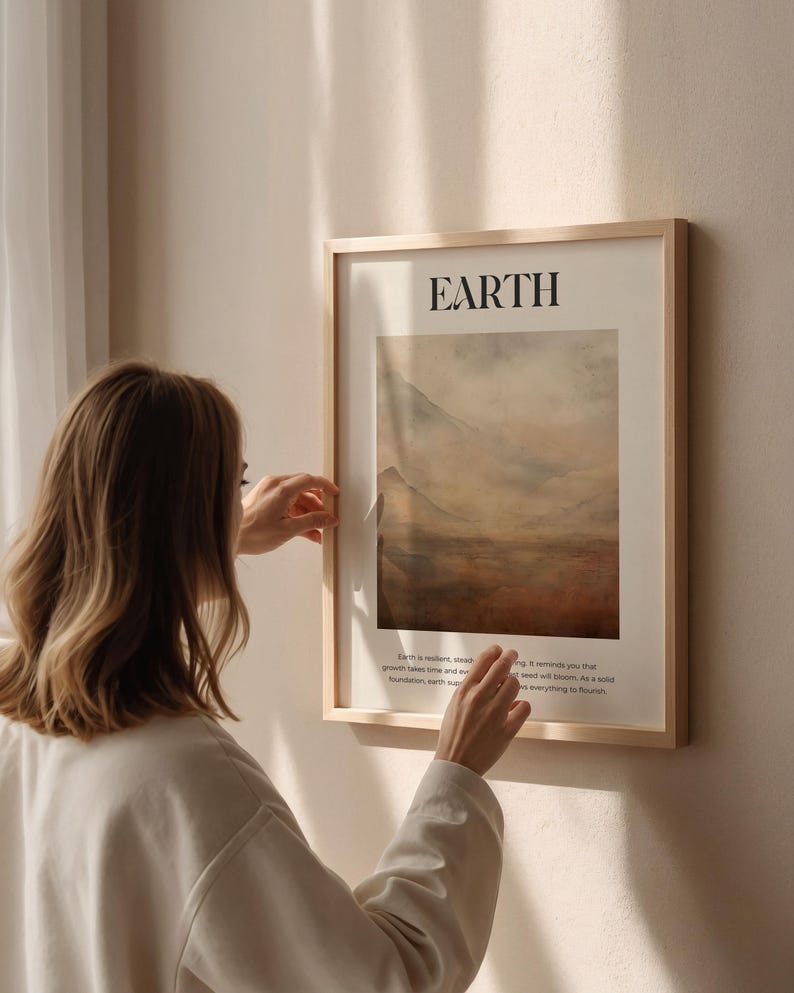 Inspirational Poster, Earth Element Poster, Inspirational Wall Art ...