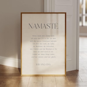 Yoga Poster Namaste, Spiritual Sayings Poster, Spiritual Poster, Meditation