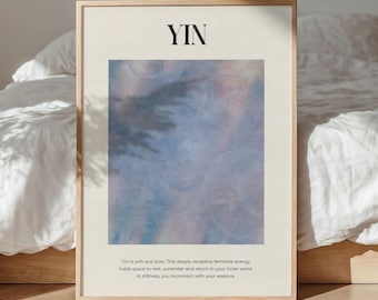 Inspirational Poster, Yin Yang Poster, Inspirational Wall Art, Spiritual Wall Art, Zen Printable Wall Art, Feminine Energy Poster