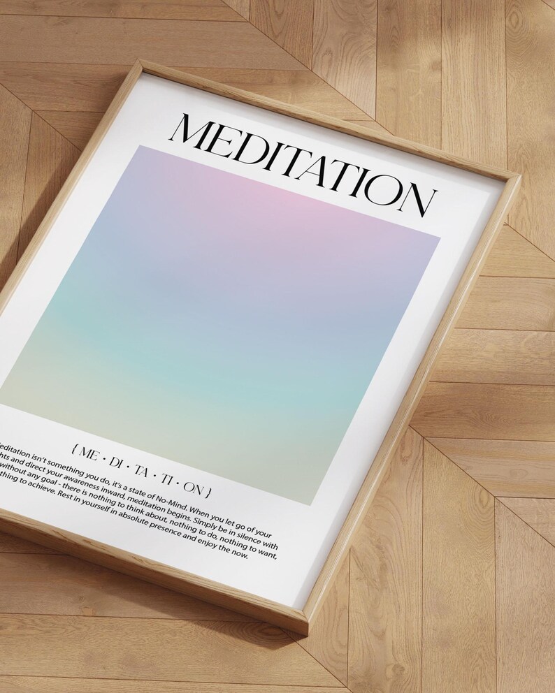 Meditation Poster, Definition Poster, Aura Pictures, Positive Aura