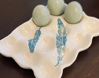 Ceramic Egg Tray, Ceramic Egg Crate Dish