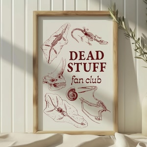Paleontology wall art | Gift for geologist paleontologist naturalist | vintage fossil wall art | funny paleontology gift | fossil art