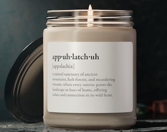 Appalachian Scented Candle | 9oz Soy Wax | Variety of Scents | Nostalgic Gift for Mountain Lover Appalachia Gift