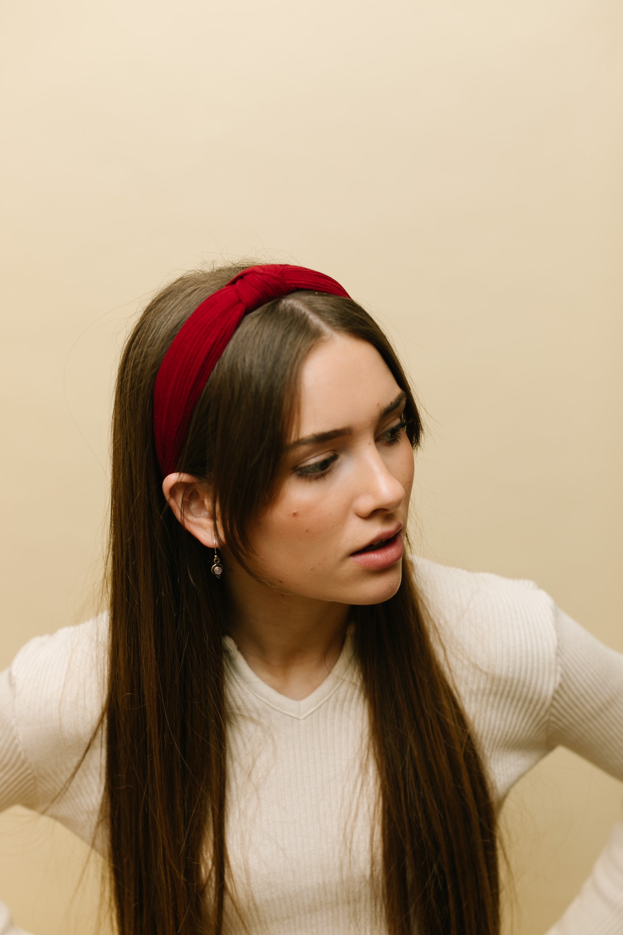 Red Ribbed Women Headband Women Headband Hair Accessories Etsy