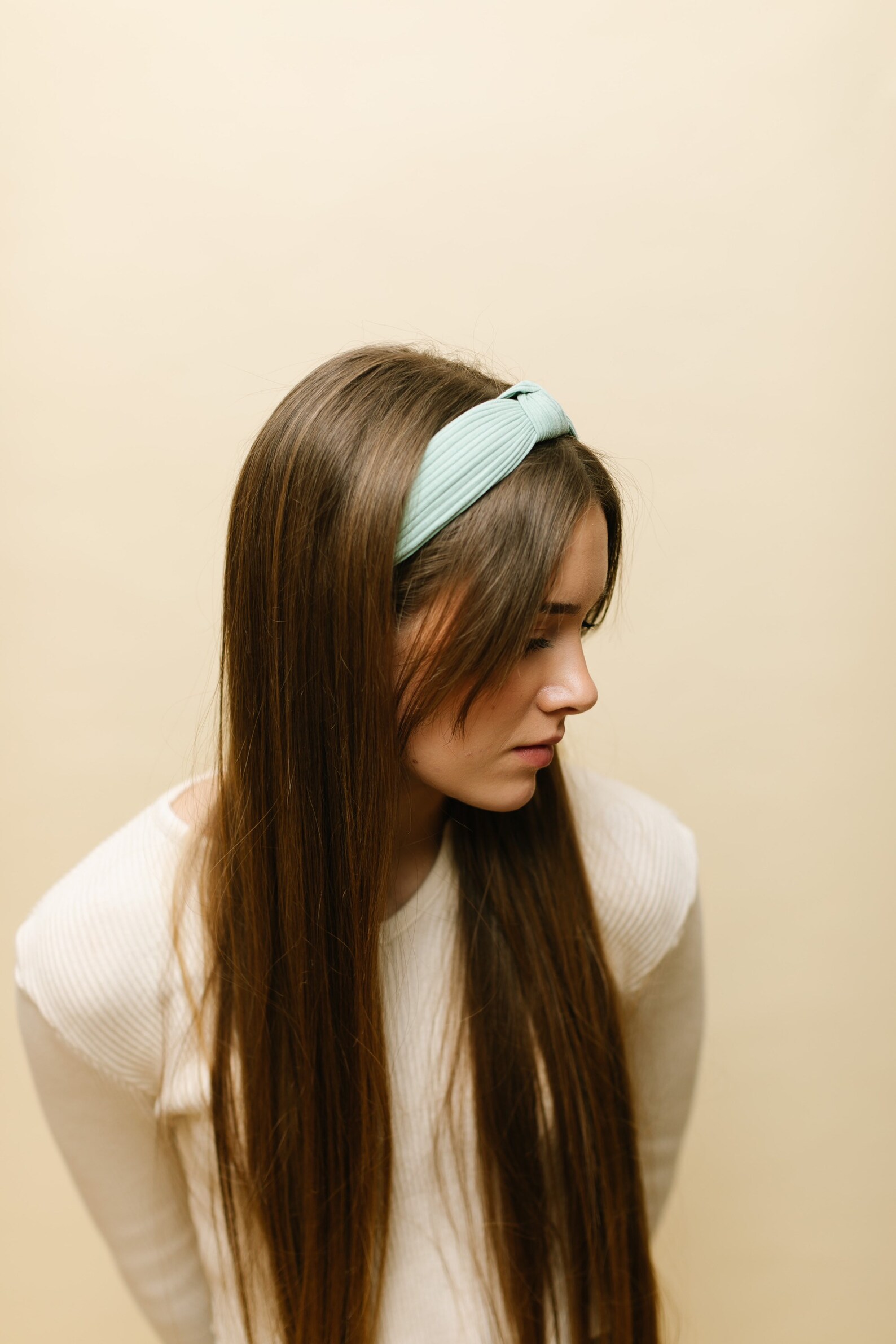 Teal Ribbed Women Headband Handmade Headband Hair Etsy