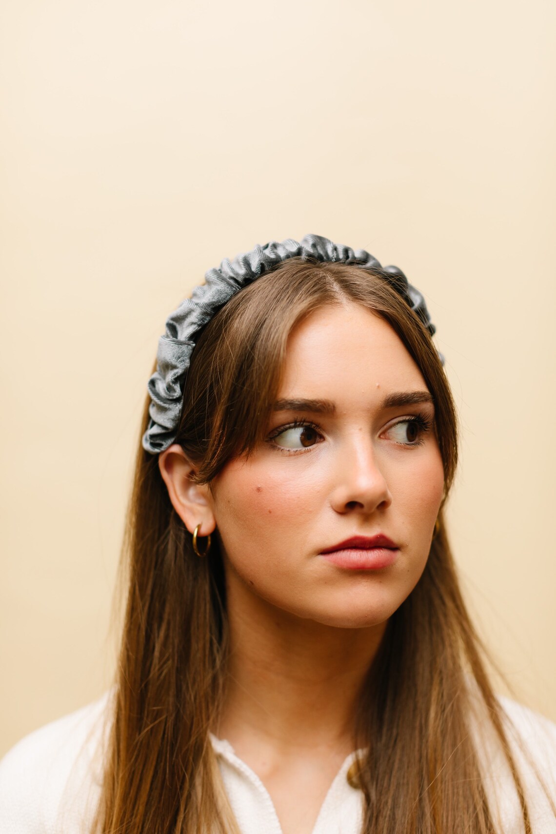 Grey Velvet Women Headband Women Headband Hair Accessories Etsy