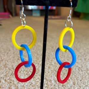 Clowncore hoop earrings