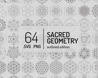 Sacred Geometry SVG Bundle: Mandala, Alchemy, Yoga Clipart (Digital File)