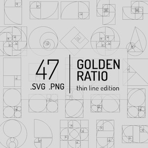47 dünne Golden Ratio Template Bundle, SVG & PNG Dateiformate