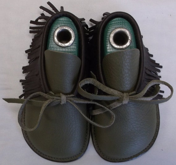 Leather Baby Moccasins, Heirloom Quality Baby Shoes, Fringe