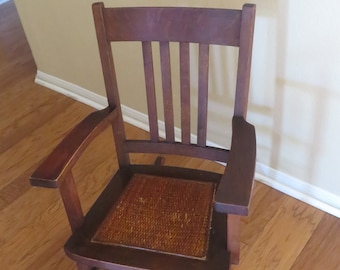 Antique 100 year old childs rocking chair