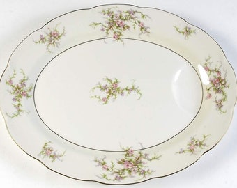 Theodore Haviland 16" Oval Serving Platter  Rosalinde (New York)