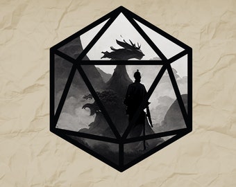 SVG de D20 Dice Quest, Fallo crítico con espada de DnD (Descarga digital)