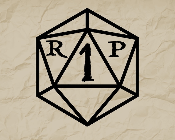 RIP Dnd D20 Dice SVG D20 Svg D20 Shirtrip Svg D&D Svg - Etsy