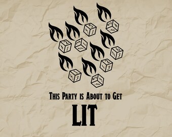 Fireball DND Dice SVG, D20 Shirt (Digital Files)