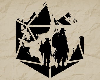 D20 Dice Quest SVG, DnD Adventurers (pobieranie cyfrowe)