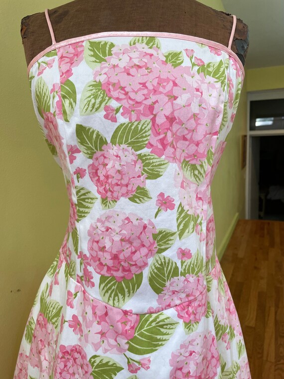 Vintage 80s Sun party Dress. so Pretty Pink Floral Cotton Spandex Dress Perfect for Any Occasion. B. Darlin Tag Etsy