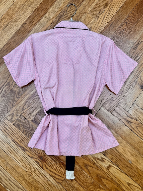 VTG 60s Deadstock Pajama Set, Blush and Black Lou… - image 6