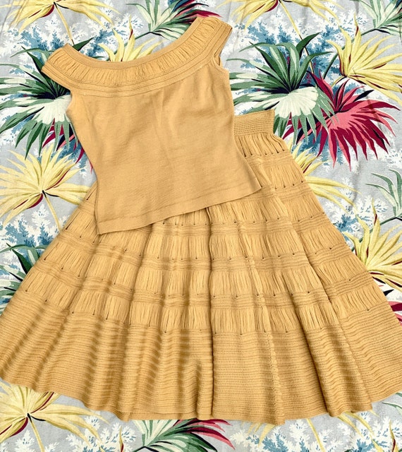 Vintage 1940s Lana Hand-loomed Austrian Skirt and