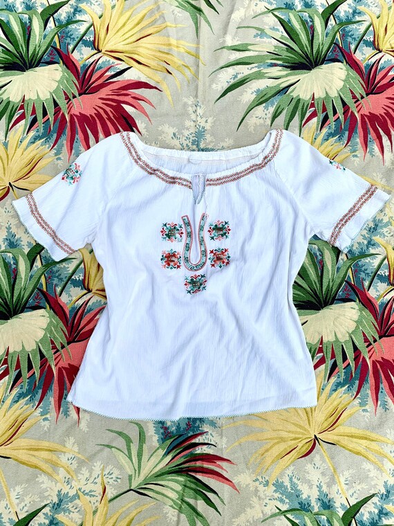 Vintage 70s does 30s Embroidered Hungarian Style B