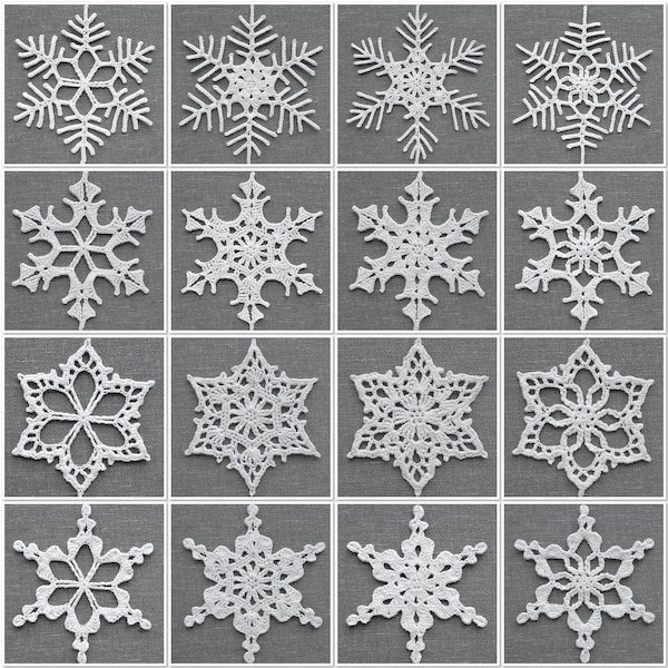 Mix and Match Snowflakes: an eBook of Crocheted Snowflakes