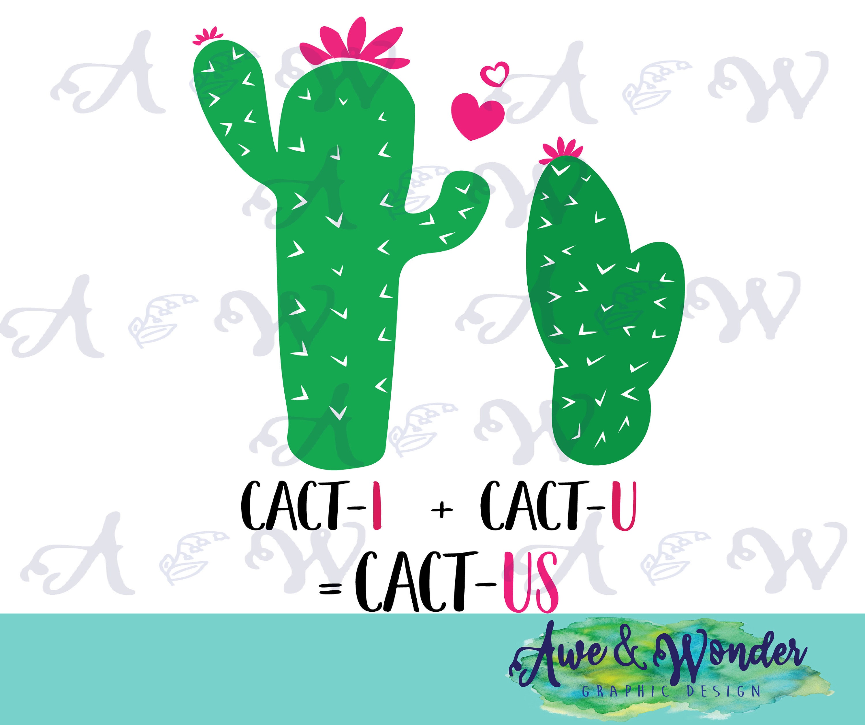 Download Cactus Valentine T-Shirt Design Bundle SVG PNG JPG | Etsy