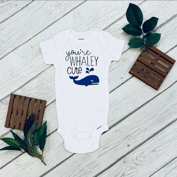 Youre Whaley Cute Baby Onesie Baby Whale Bodysuit Beach | Etsy