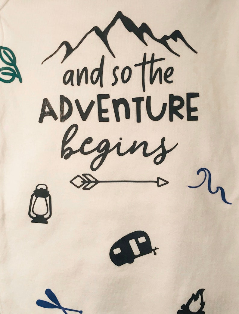 Adventure themed baby bodysuit cute infant clothes camping Etsy