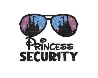 Seguridad de princesa, Diseño para papá, Vacaciones familiares, Regalos para papá, Bordado a máquina, Archivo digital